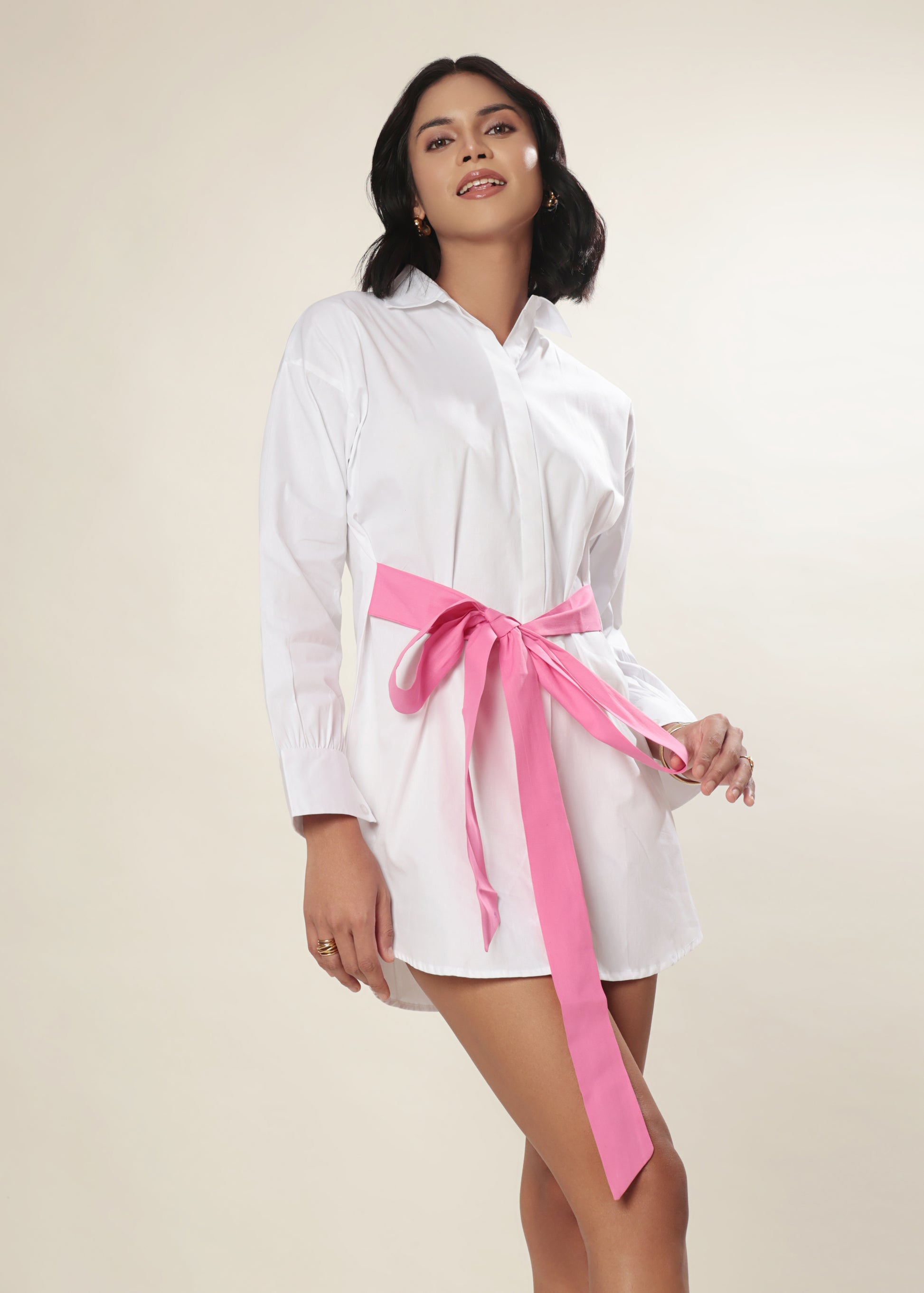 Rose Quartz Shirt Dress- Studioanne