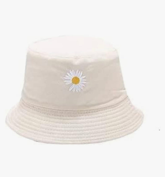 White Daisy Bucket Hat